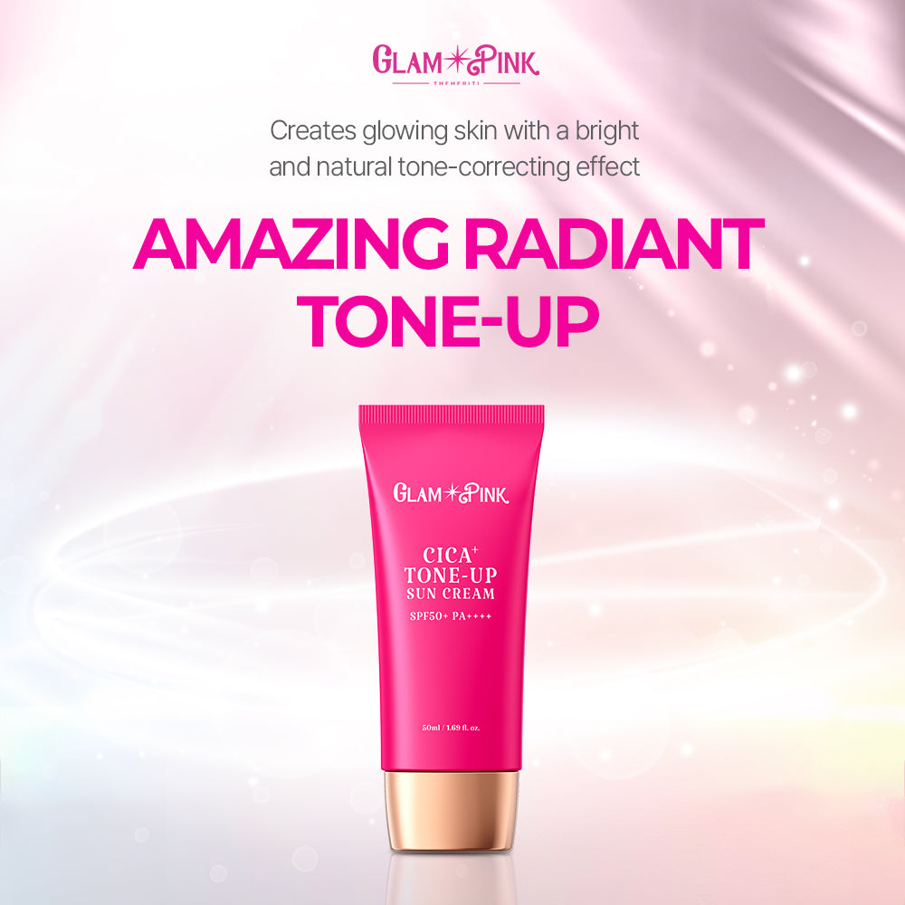 Glam Pink CICA+ Tone-Up Sunscreen 50 ml, SPF 50+ PA++++